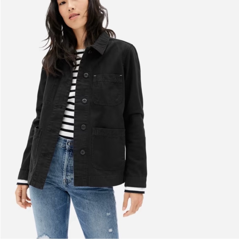 Everlane Black Utility Chore Jacket XS